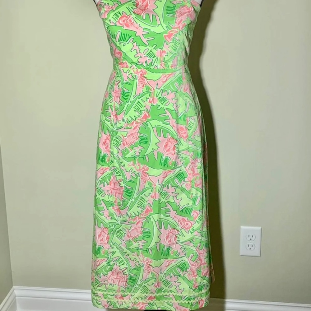 Vintage Lilly Pulitzer Strapless Dress in Musical Monkeys